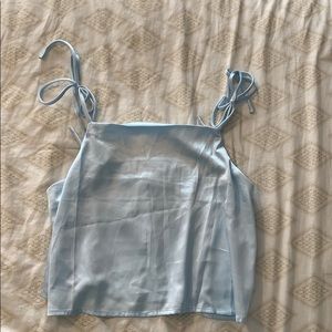 Silk like tie tank top